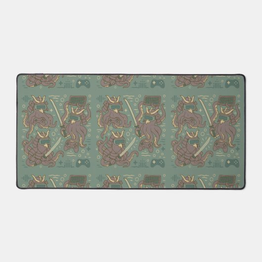 Samurai Octopus with VR Headset デスクマット (正面)