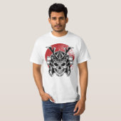 Samurai Oni Mask/ Masculina Máscara Samurai Oni Tシャツ (正面フル)