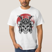 Samurai Oni Mask/ Masculina Máscara Samurai Oni Tシャツ (正面)