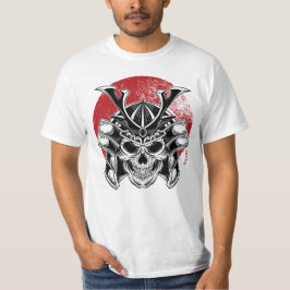 Samurai Oni Mask/ Masculina Máscara Samurai Oni Tシャツ