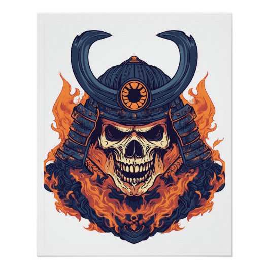 Samurai Oni Skull ポスター (正面)