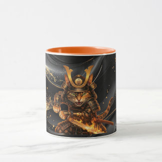 Samurai Orange Cat Warrior - Combo Coffee Mug マグカップ