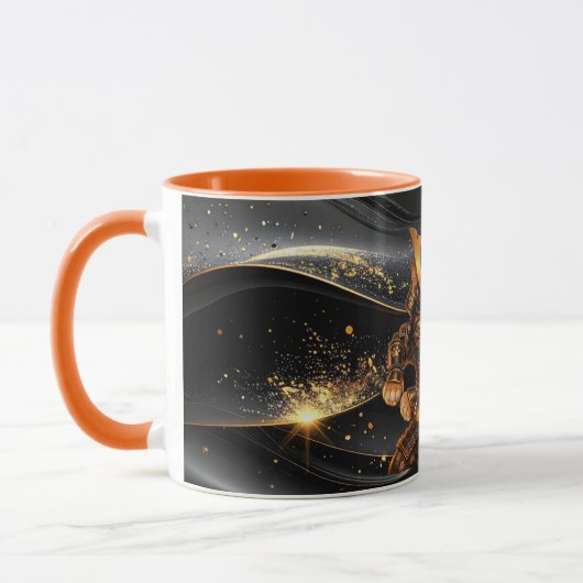 Samurai Orange Cat Warrior - Combo Coffee Mug マグカップ (左)