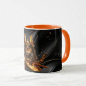 Samurai Orange Cat Warrior - Combo Coffee Mug マグカップ (正面右)