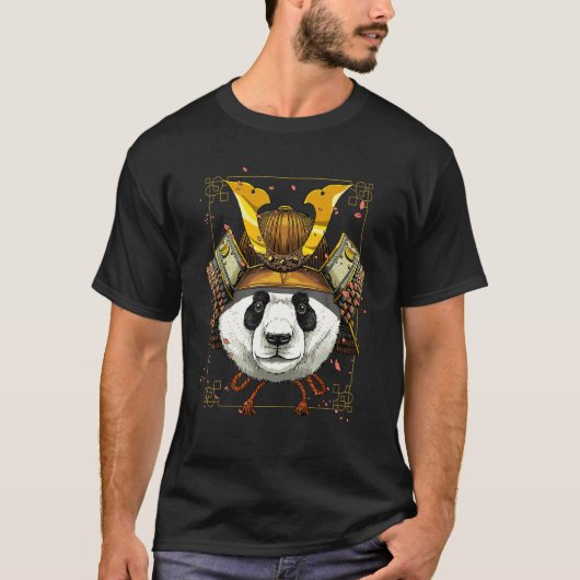 Samurai Panda Bear Japanese Warrior Bushido Japane Tシャツ (正面)