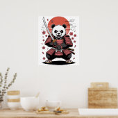 Samurai Panda Bear  Poster ポスター (キッチン)