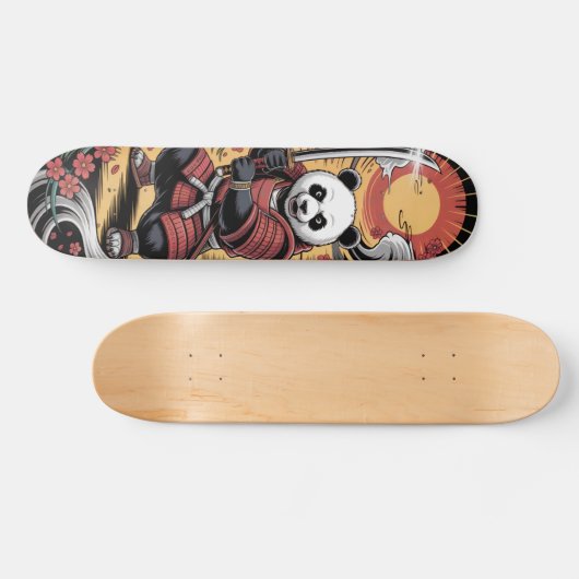 Samurai Panda Bear warrior Skateboard スケートボード (横)