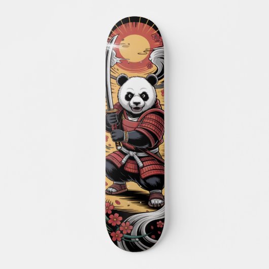 Samurai Panda Bear warrior Skateboard スケートボード (正面)