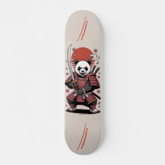 Samurai Panda Bear warrior Skateboard スケートボード (正面)
