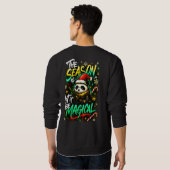 Samurai Panda Christmas Magic Men's Edgy Winter スウェットシャツ (裏面フル)
