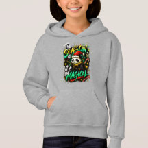 Samurai Panda Girls' Hoodie Magical Christmas art