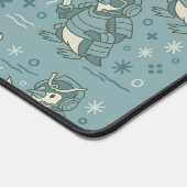 Samurai Penguin with Gaming Mouse  デスクマット (コーナー)
