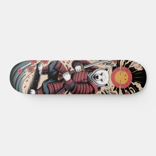 Samurai Polar Bear warrior Skateboard スケートボード (横)