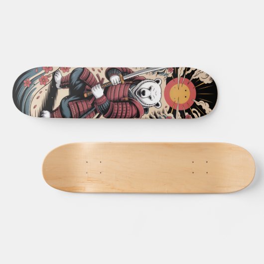Samurai Polar Bear warrior Skateboard スケートボード (横)