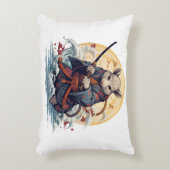 Samurai Rat Throw Pillows アクセントクッション (正面(垂直))