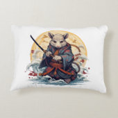Samurai Rat Throw Pillows アクセントクッション (裏面)