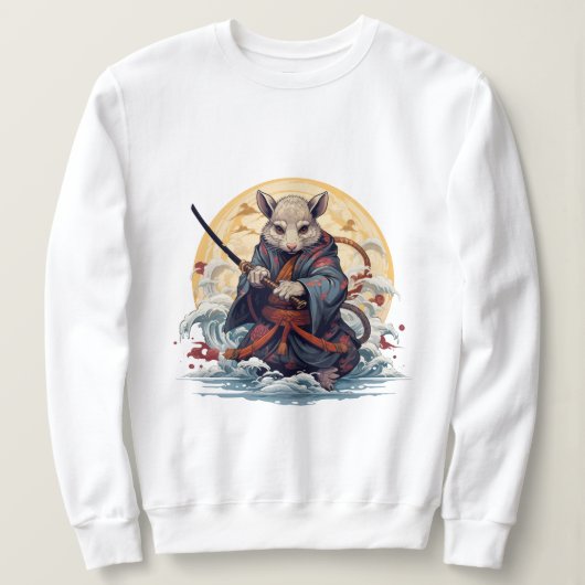 Samurai Rat Women's Hoodies & Sweatshirts スウェットシャツ (デザイン正面)