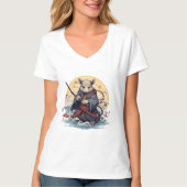 Samurai Rat Women's T-Shirts Tシャツ (正面)