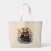 Samurai Rat Women's  Tote Bags ラージトートバッグ (裏面)
