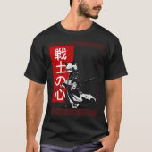 Samurai Red Panda Traditional Japanese Retro Tシャツ (正面)