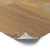 Samurai Resting Palette Knife Orange Impasto ポスター (角)