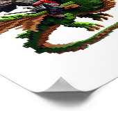 Samurai Riding Dragon Character Gaming Design Bloc ポスター (角)