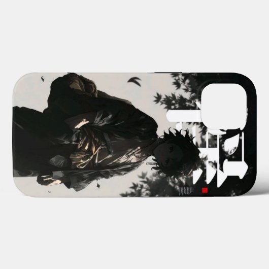Samurai Ronin: Black & White Ink Case Case-Mate iPhoneケース (裏面 (横))