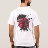 Samurai Rouge & Noir – T-Shirt Japonais Artistique Tシャツ (裏面)