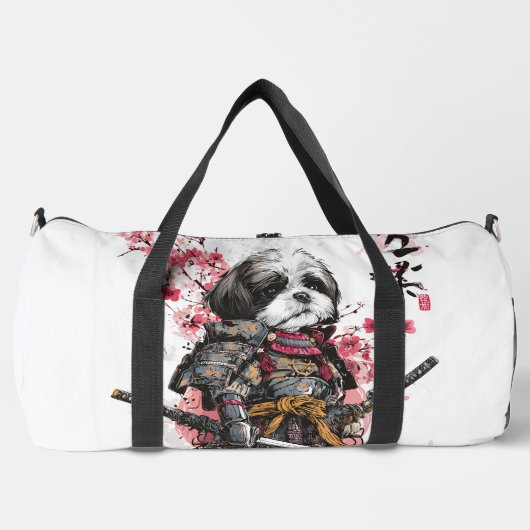 Samurai Shih Tzu � Epic Warrior Dog ダッフルバッグ (正面)