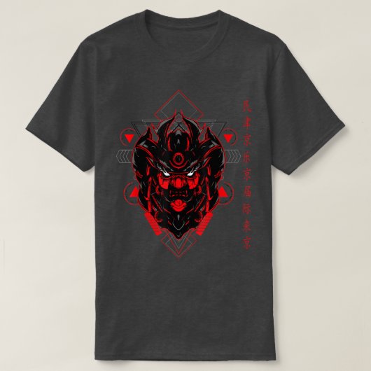 Samurai shinigami warrior tシャツ (デザイン正面)