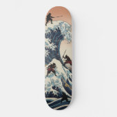 SAMURAI Skateboard – Japanese Ukiyo-e Inspired Art スケートボード (正面)