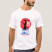 Samurai Smile Unique Warrior Design Tシャツ (正面)