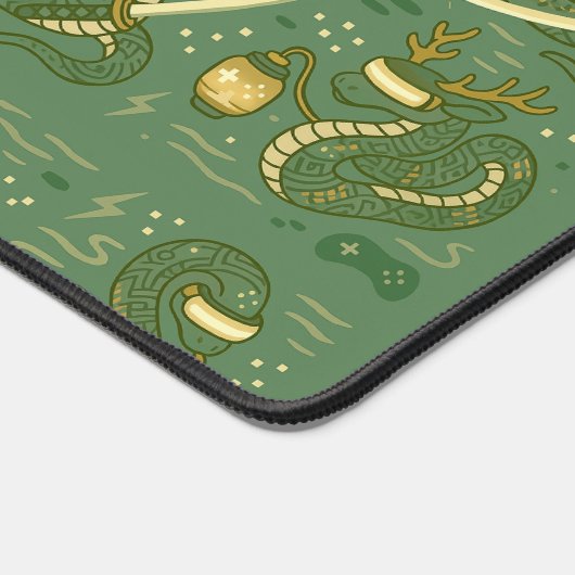 Samurai Snake with VR Headset デスクマット (コーナー)