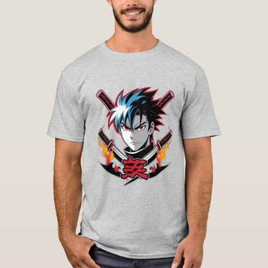 Samurai Soul | Anime Warrior T-Shirt for Men Tシャツ (正面)