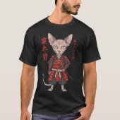 samurai Sphynx Cat T-Shirt  Tシャツ (正面)