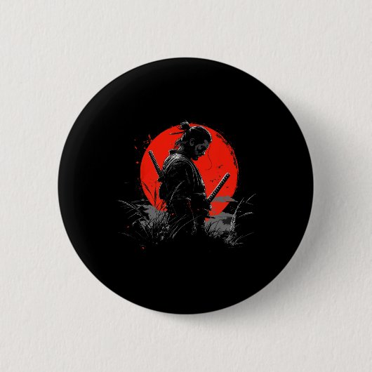 Samurai Spirit Graphic Modern Warrior's  缶バッジ (正面)