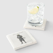 Samurai stone coaster ストーンコースター (横)