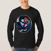 Samurai Tiger Showdown Anime Style Samurai Japanes Tシャツ (正面)