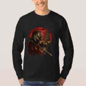 Samurai Tiger Temple Japanese Samurai Tiger Anime  Tシャツ (正面)