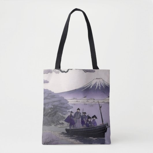Samurai Tote Bag Mount Fuji Japanese Art トートバッグ (正面)