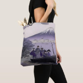 Samurai Tote Bag Mount Fuji Japanese Art トートバッグ (クローズアップ)