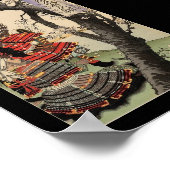 Samurai Viewing Cherry Blossoms circa 1885 ポスター (角)