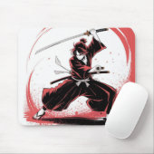 Samurai Warrior Anime Mousepad マウスパッド (マウス)
