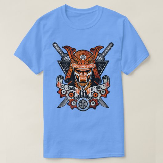 Samurai Warrior Courage and Honour, Bushido (2) Tシャツ (デザイン正面)