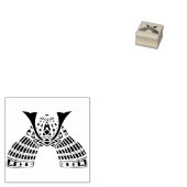 Samurai warrior helmet ornament with hoe / 鍬形兜 ラバースタンプ (押印)