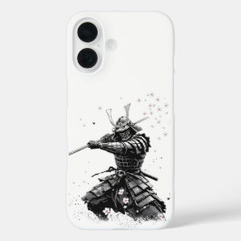 Samurai Warrior in Action Japanese Art Ceramic  iPhone 16ケース