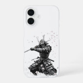 Samurai Warrior in Action Japanese Art Ceramic  iPhone 16ケース (裏面)