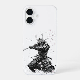 Samurai Warrior in Action Japanese Art Ceramic  iPhone 16ケース