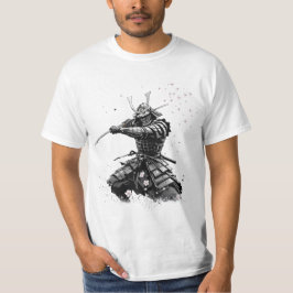 Samurai Warrior in Action Japanese Art Ceramic  Tシャツ