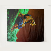 Samurai Warrior in Golden Armor – Epic Japanese タペストリー (正面(横))